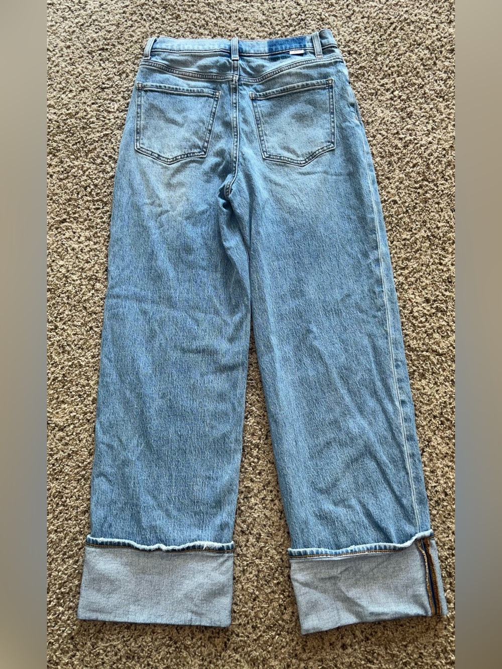 DAZE Far out high rise straight wide leg cuffed jeans size 26